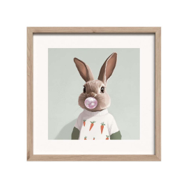 LIL RABBIT КАРТИНА С РАМКА 30/30 СМ