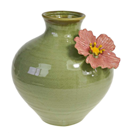 FLOWER КЕРАМИЧНА ВАЗА С ЦВЕТЕ 28 СМ