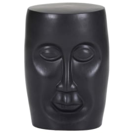 ЧЕРНА КРЪГЛА ПОМОЩНА МАСА КЕРАМОС ФЕЙС 33/33/45 СМ