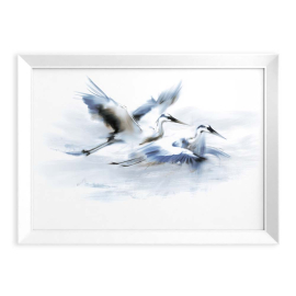 BLUE HERONS КАРТИНА С РАМКА 56/75 СМ