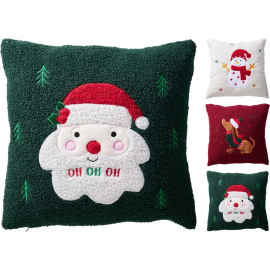 XMAS TEDDY ДЕКОРАТИВНА ВЪЗГЛАВНИЦА 40/40 СМ АСОРТИ