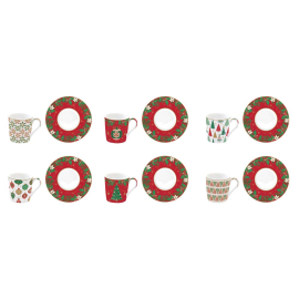 XMAS JINGLE BELLS ЧАШИ С ЧИНИЙКИ 6 БР 100МЛ СЕТ