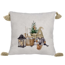 XMAS WINTER TALES КОЛЕДНА ДЕКО ВЪЗГЛАВНИЦА С ЦИП 45/45СМ