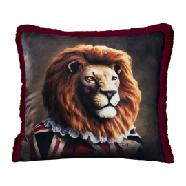 LION VELVET ДЕКО ВЪЗГЛАВНИЦА С ЦИП 43X43СМ
