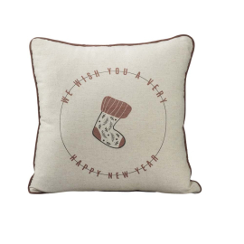 XMAS HANDMADE ДЕКО ВЪЗГЛАВНИЦА С ЦИП 45/45СМ