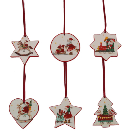 CHRISTMAS JOY КОЛЕДНА ВИСУЛКА ЗА ЕЛХА 6.9/0.5/7.8СМ АСОРТИ