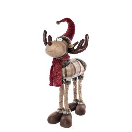 СВЕТЕЩА КОЛЕДНА ФИГУРА ЕЛЕН С ТЕЛЕСКОПИЧНИ КРАКА 75/58/125-150 СМ