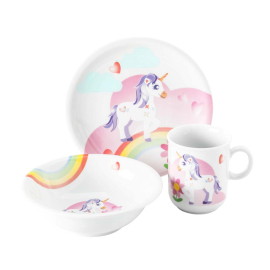 COMPACT UNICORN ДЕТСКИ СЕРВИЗ ЗА ХРАНЕНЕ 3 ЧАСТИ