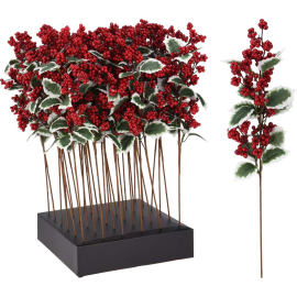 BERRY LEAF КОЛЕДНО КЛОНЧЕ 60 СМ ЧЕРВЕН
