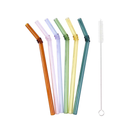 СЕТ 6 СТЪКЛЕНИ СЛАМКИ