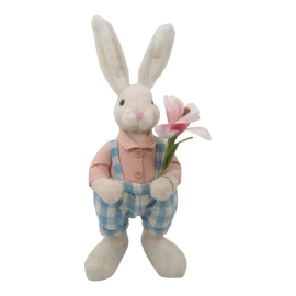 MODERN EASTER ДЕКОРАТИВНА ФИГУРА ЗАЕК С ЦВЕТЕ 52 СМ