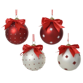 КОЛЕДНА ТОПКА 8 СМ АСОРТИ