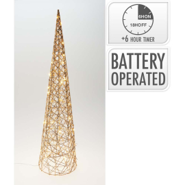 LED CONE СВЕТЕЩА КОЛЕДНА ДЕКОРАЦИЯ КОНУС 80 СМ