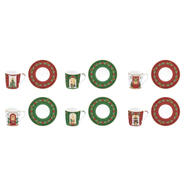 XMAS FESTIVE AVENUE СЕРВИЗ ЗА КАФЕ 100МЛ 12 ЧАСТИ
