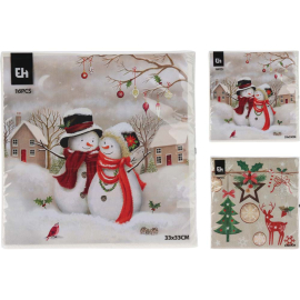 КОЛЕДНИ САЛФЕТКИ 16 БР. АСОРТИ