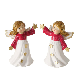 КОЛЕДНА СТАТУЕТКА АНГЕЛ 9.5/7.5/12 СМ АСОРТИ