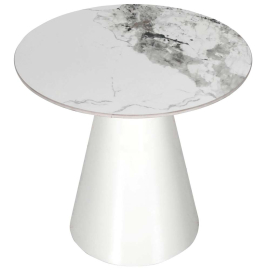 БЯЛА КРЪГЛА ПОМОЩНА МАСА АМАЛИЯ 50/50/46 СМ