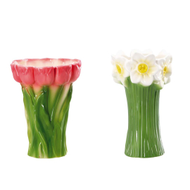 SPRING ПОРЦЕЛАНОВА ВАЗА С ЦВЕТЯ 16/23 СМ АСОРТИ