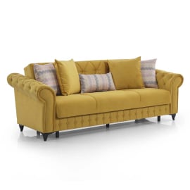 ЖЪЛТ ТРИМЕСТЕН ДИВАН ИБИЗА 240/97/95 СМ