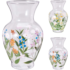 SPRING СТЪКЛЕНА ВАЗА НА ЦВЕТЯ 20 СМ АСОРТИ