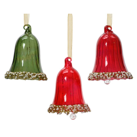 КОЛЕДНА ИГРАЧКА ЗА ЕЛХА КАМБАНКА 6.7 СМ АСОРТИ