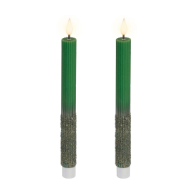 GLITTER СЕТ 2 БР. LED КОЛЕДНИ СВЕЩИ 24.5 СМ