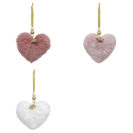HEART КОЛЕДНА ВИСУЛКА СЪРЦЕ 9 СМ АСОРТИ