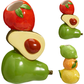 SPRING КЕРАМИЧНА ВАЗА С ПЛОДОВЕ 18 СМ АСОРТИ