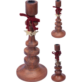 STAR VELVET КОЛЕДЕН СВЕЩНИК 30 СМ АСОРТИ