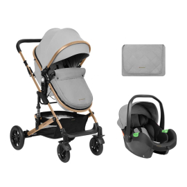AMAIA LIGHT GREY 2024 ДЕТСКА КОЛИЧКА 3 В 1 С ТРАНСФ.СЕДАЛКА