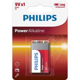 PHILIPS POWER ALKALINE AЛКАЛНА БАТЕРИЯ 9V