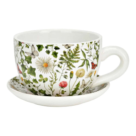 FLOWERS КЕРАМИЧНА КАШПА ЧАША 20/12/15 СМ