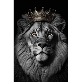 CROWN КАРТИНА КАНАВА С БЛЯСЪК 85/113 CM