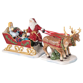 CHRISTMAS TOYS КОЛЕДНА СТАТУЕТКА ДЯДО КОЛЕДА С ШЕЙНА 36/14 СМ