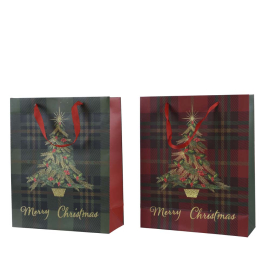 XMAS TREE КОЛЕДНА ПОДАРЪЧНА ТОРБИЧКА  АСОРТИ 8/18/24 СМ