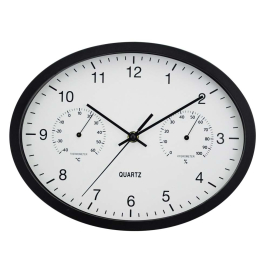 WEATHER STATION СТЕНЕН ЧАСОВНИК С БЕЗШУМЕН МЕХАНИЗЪМ 22.6/29.4 CM