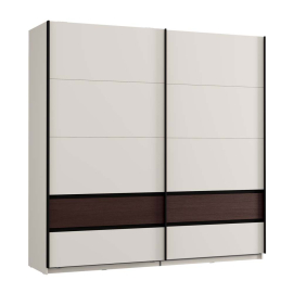 ДВУКРИЛЕН ГАРДЕРОБ КОЛХИДА С ПЛЪЗГАЩИ ВРАТИ 220/62/217 СМ КАШМИР И ТЪМЕН ДЪРВЕСЕН