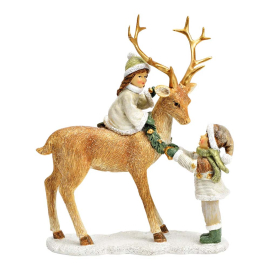 DEER КОЛЕДНА СТАТУЕТКА 21 СМ