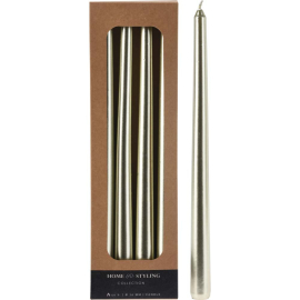 XMAS СЕТ 4 БР. КОЛЕДНИ СВЕЩИ 30 СМ ЗЛАТИСТ