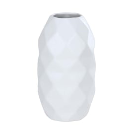 GEOMETRIC WHITE РЪЧНО ИЗРАБОТЕНА ВАЗА 30 СМ