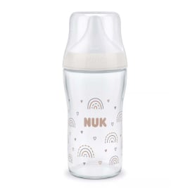 NUK PERFECT MATCH СТЪКЛЕНО ШИШЕ 230МЛ 3+ М