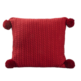 XMAS HANDMADE КОЛЕДНА ДЕКО ВЪЗГЛАВНИЦА С ЦИП 45/45СМ