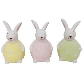 LUCKY RABBIT ДЕКО ЗАЙЧЕ 8/7.5/13 СМ АСОРТИ