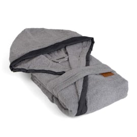 ДЕНИМ ХАЛАТ ЗА БАНЯ С КАЧУЛКА L/XL 360Г/М2