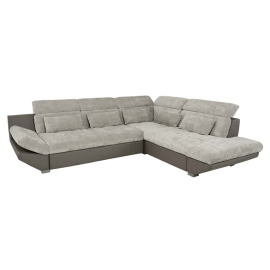 ЪГЛОВА ХОЛНА ГАРНИТУРА ИТЪРНИТИ С ЛЯВ ПОДЛАКЪТНИК, ФУНКЦИЯ СЪН И ЧЕКМЕДЖЕ 307/255/80 СМ