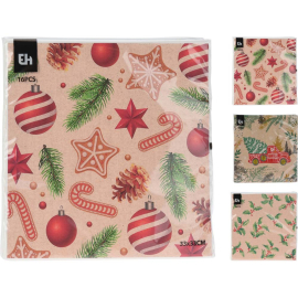 КОЛЕДНИ САЛФЕТКИ 16 БР АСОРТИ