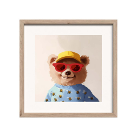 LIL BEAR КАРТИНА С РАМКА 30/30 СМ