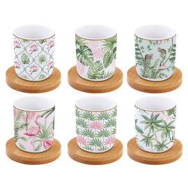 WILD TROPICAL СЕТ ЗА КАФЕ 6 ЧАШИ 110МЛ