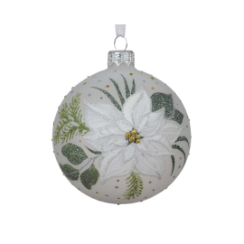 POINSETTIA КОЛЕДНА ТОПКА 8 CM