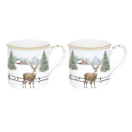 XMAS WHITE FOREST ЧАШИ 300МЛ 2 БР СЕТ